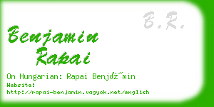 benjamin rapai business card